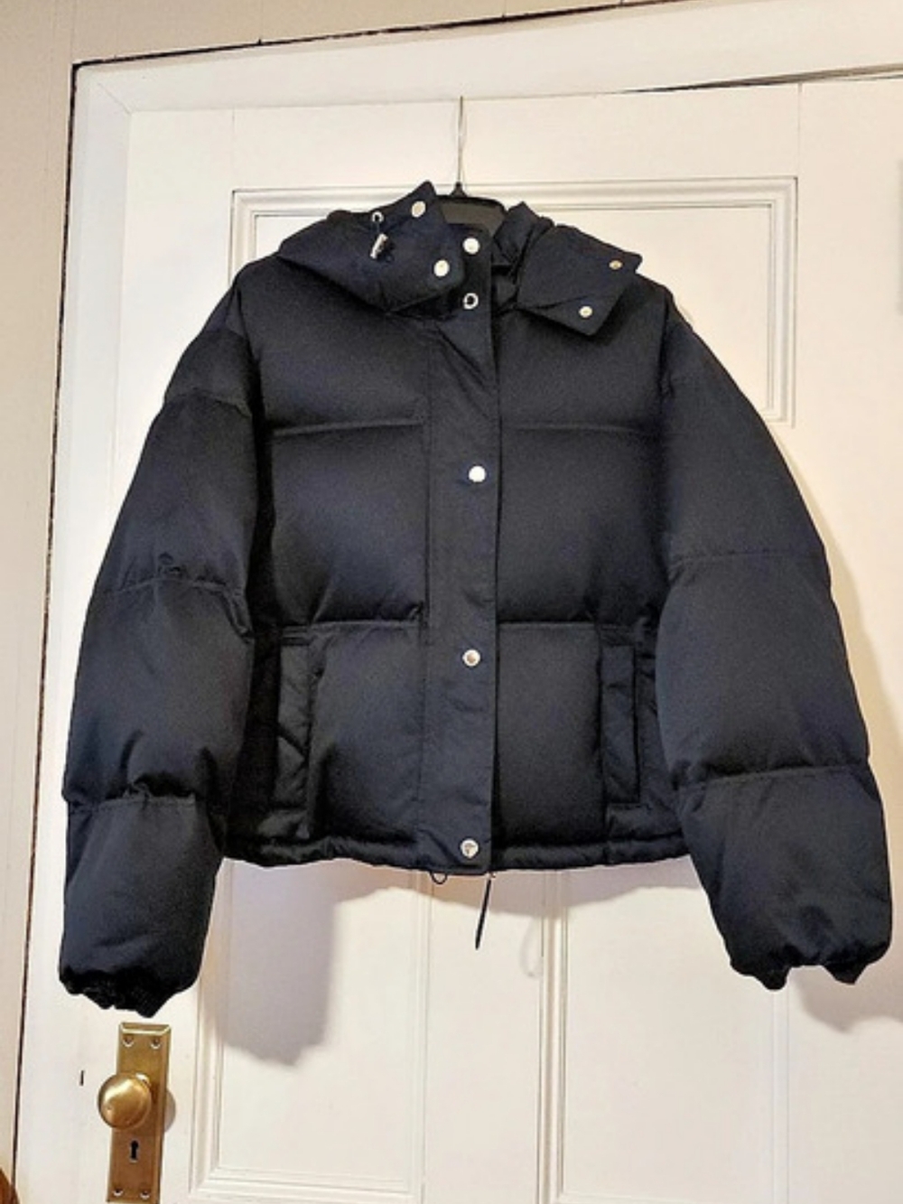 Lauren Ralph Lauren Satin Down Puffer Jacket Black